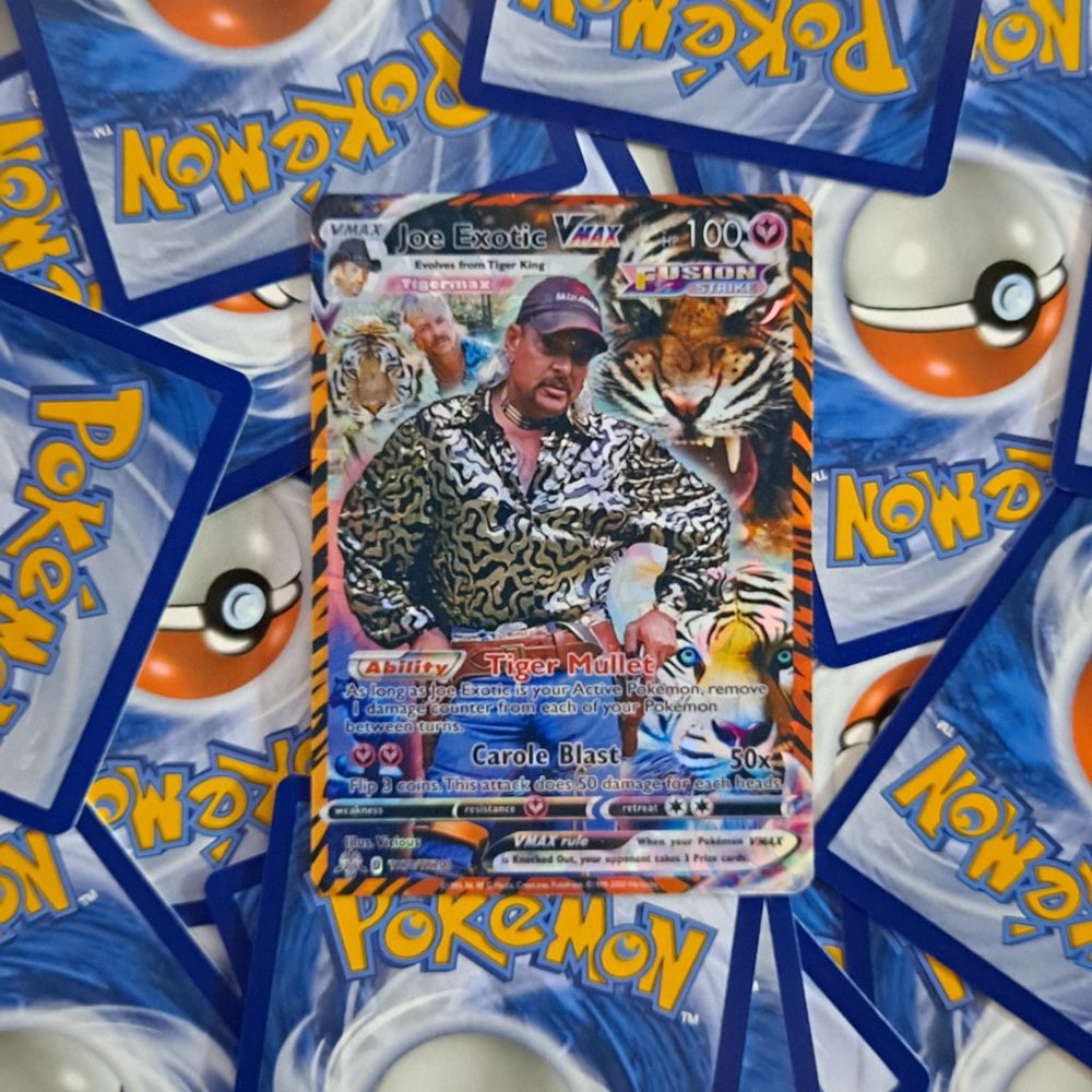 Tiger King Pokemon Card - Joe Exotic